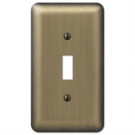 Wormhole 1 Toggle Brushed Brass Wallplate WO3307864